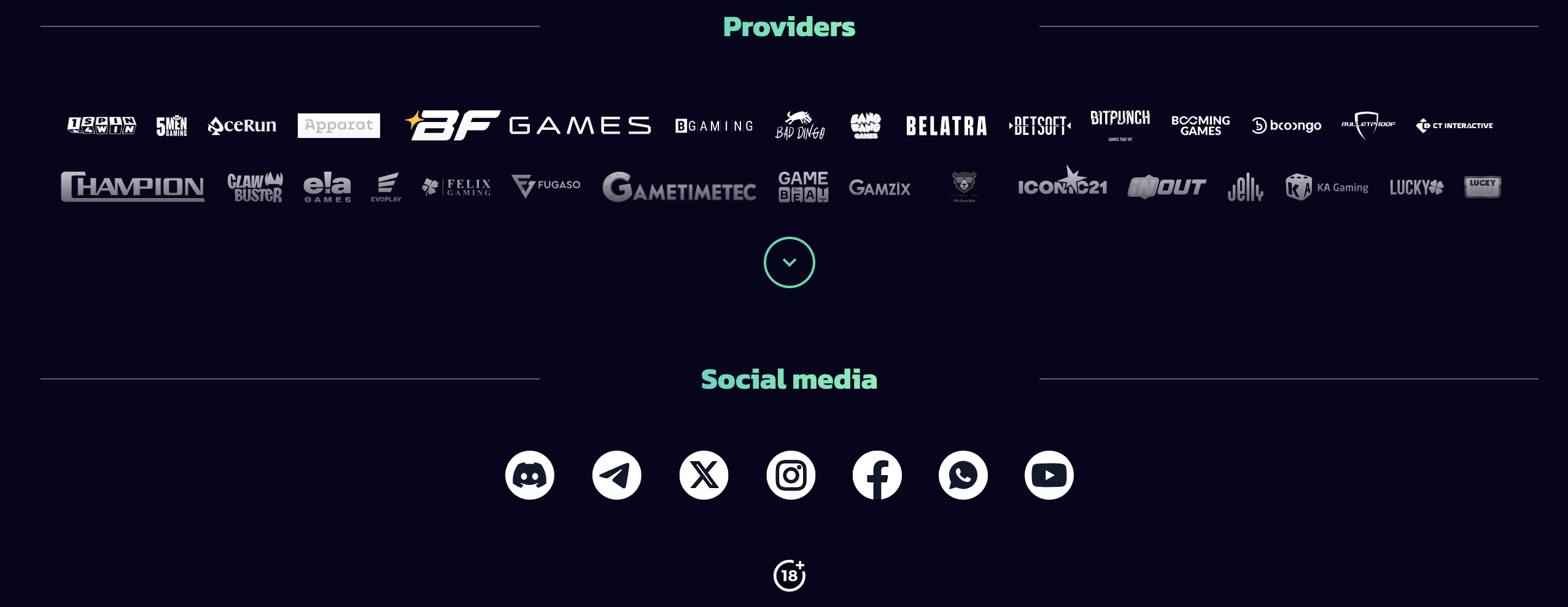 21Bit Casino footer